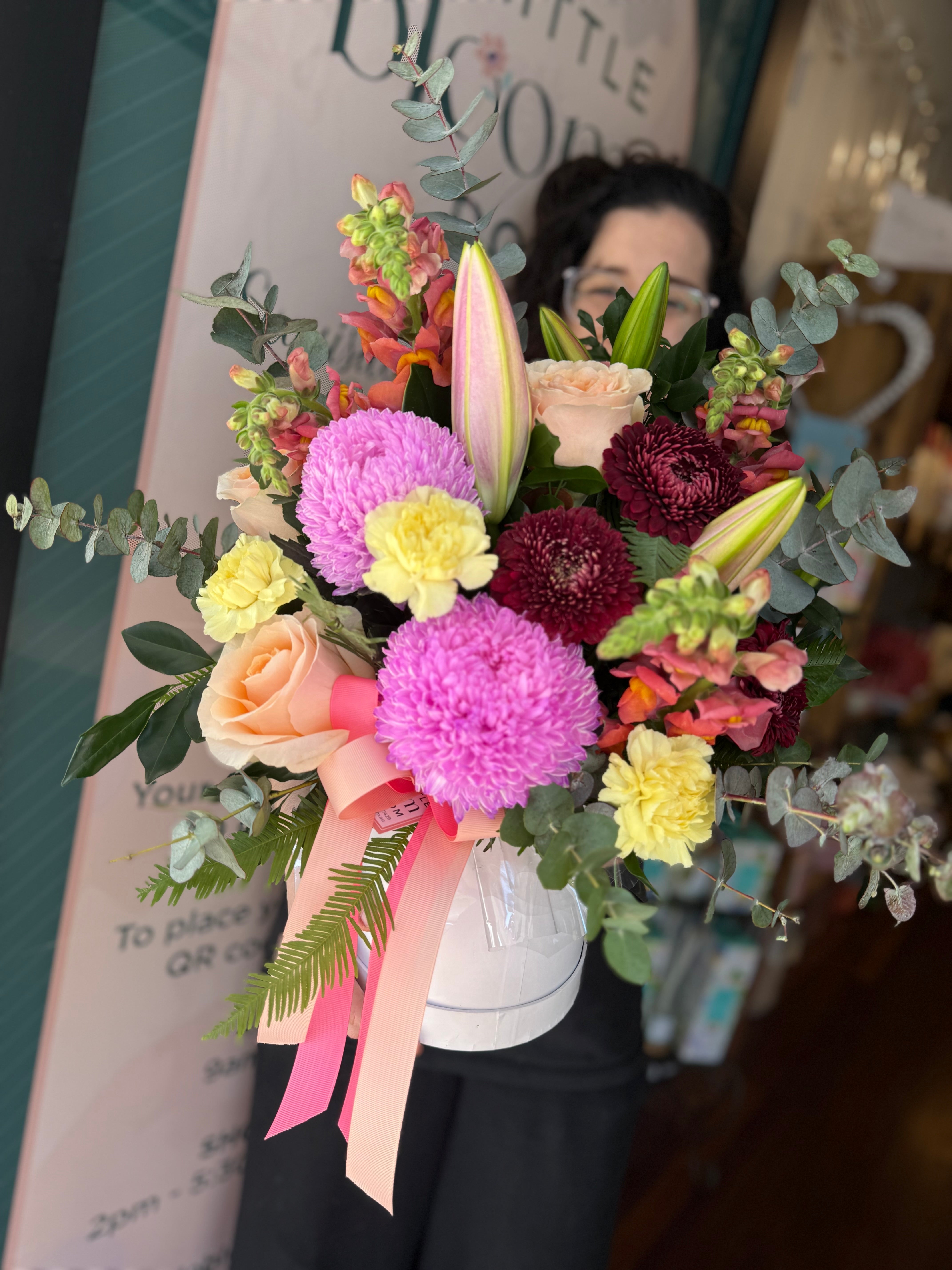 Premium Designer Hat Box Arrangement