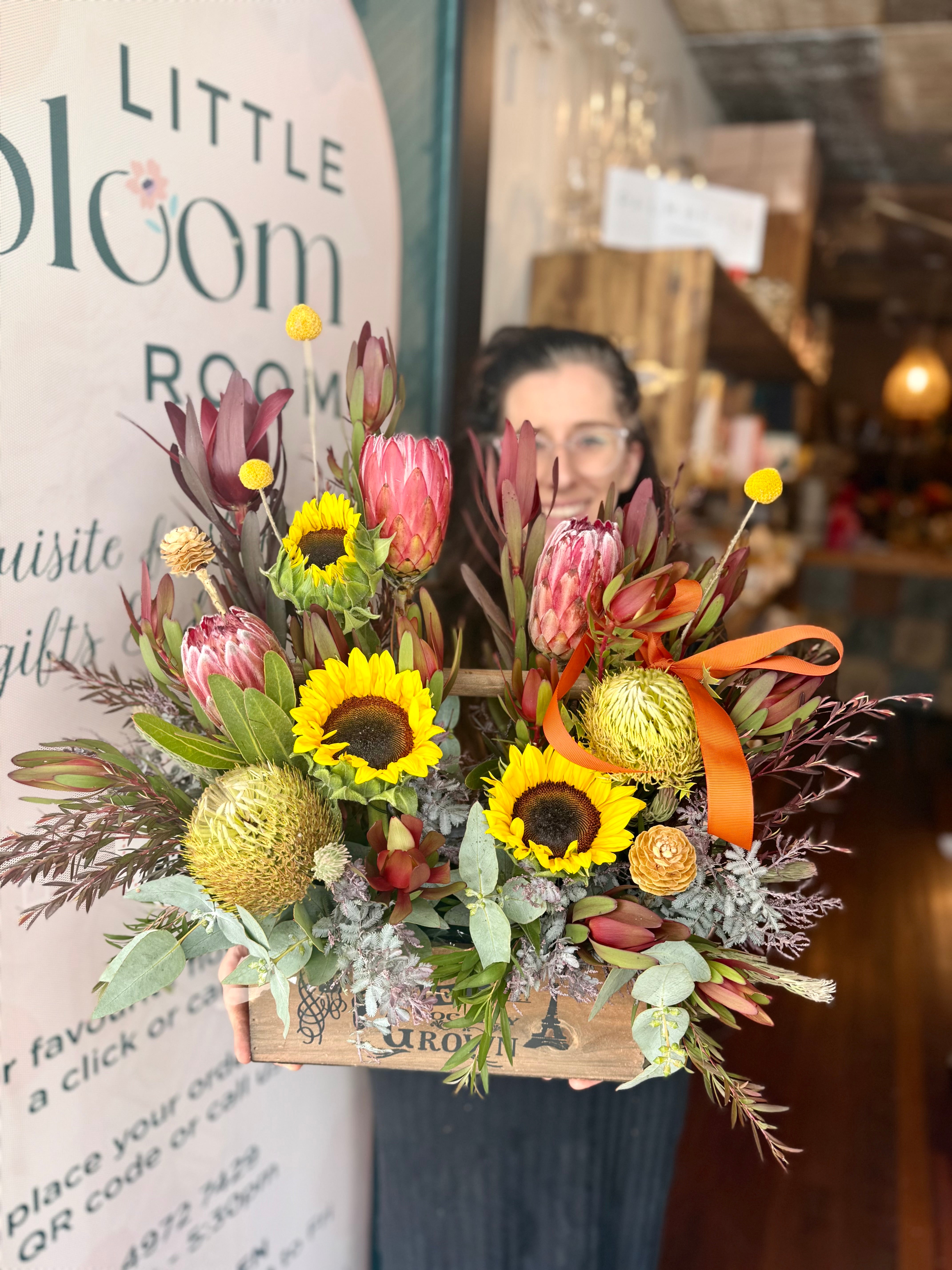 Native Love Timber Box Arrangement