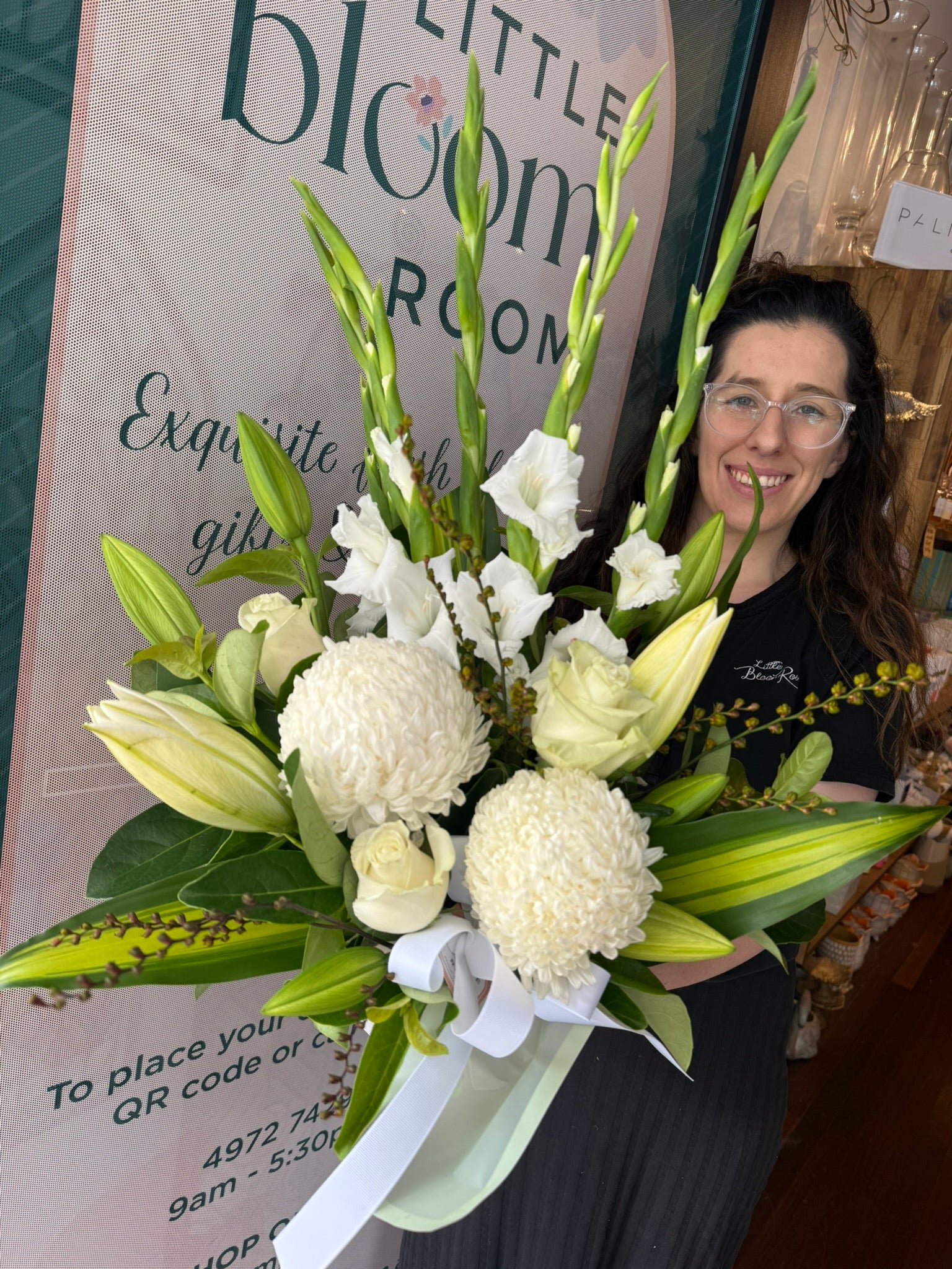 Classic White and Green Box Arrangement