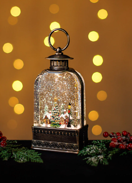 Snow Globe - Snowing Bristol Lantern w/ Xmas Town
