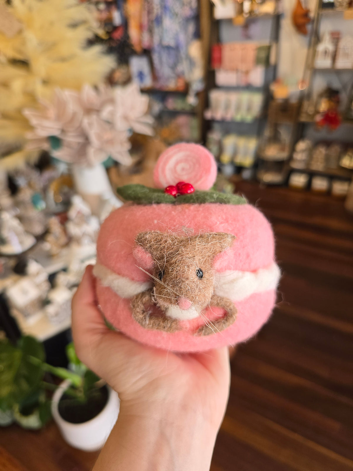 Felt Mice in Macaron