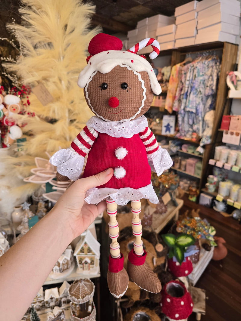 Mrs. Gingerbread with Bead Dangling Leg