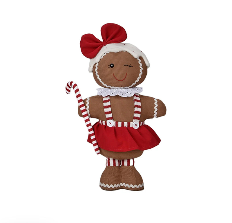 Mrs. Gingerbread Man with Candy Cane