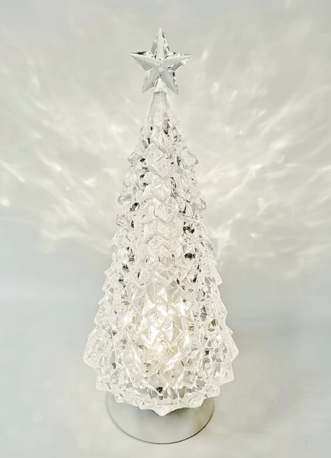 36cm Acrylic Tree with Rotating Light
